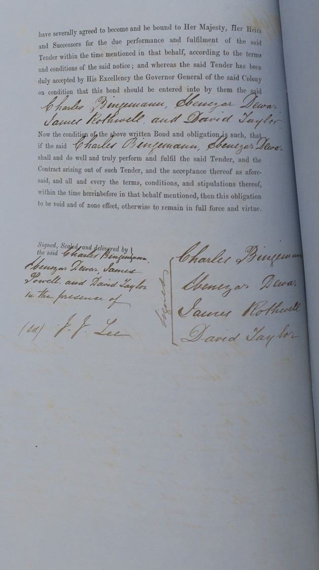 The contract to build Sydney Observatory, page 2. Document courtesy of NSW State Archives 